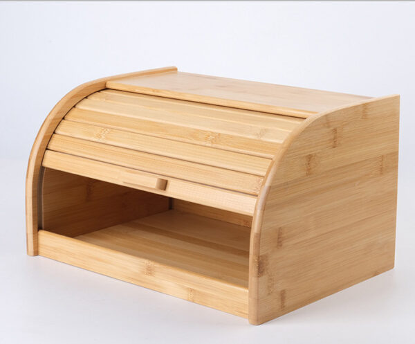 Bamboo Breadbox Kitchen Food Storage - Image 3