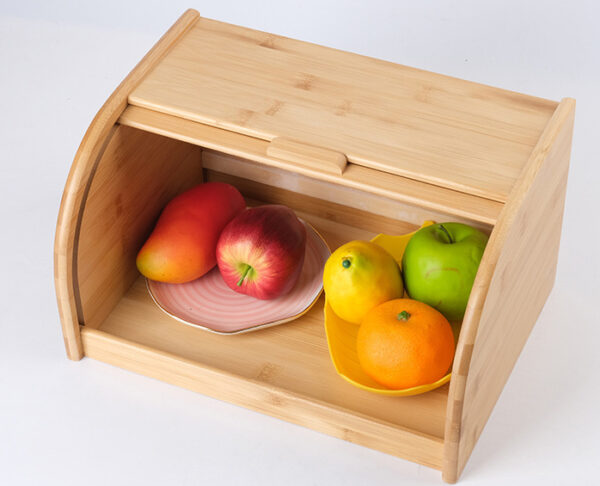 Bamboo Breadbox Kitchen Food Storage - Image 2