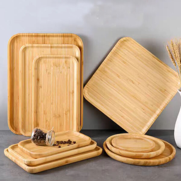 2 Pack Bamboo Serving Tray