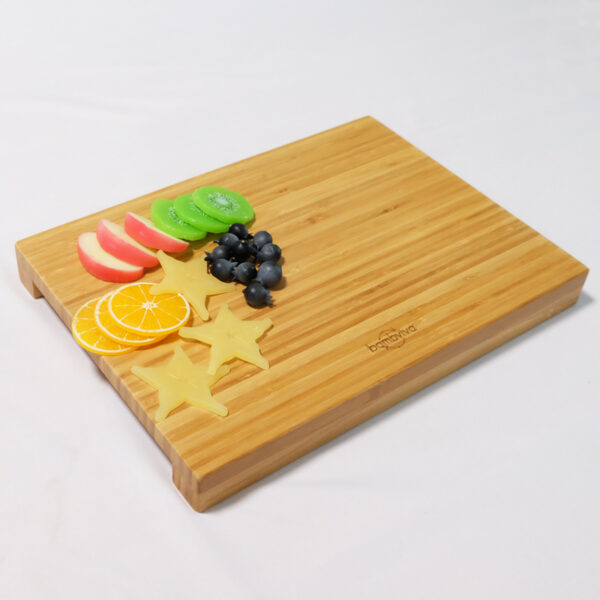 Bamboo Chopping Board with Non Stick Pullout Stainless Steel Tray