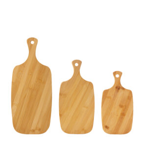 Bamboo Cutting & Serving Board with Handle for Pizza, Bread, Cheese, Charcuterie, Fruit, Vegetables